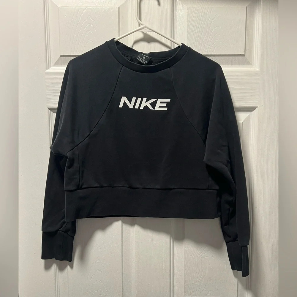 Nike Dri-fit Get Fit Crew Black Top XS - Picture 4 of 7